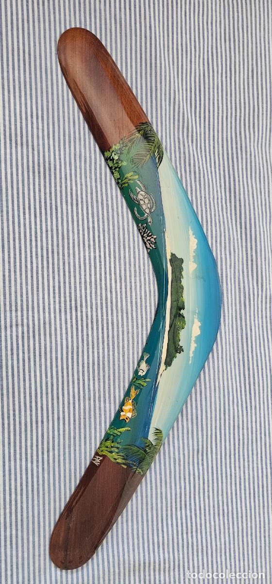 Artesan&iacute;a: Precioso boomerang pintado a mano y certificado