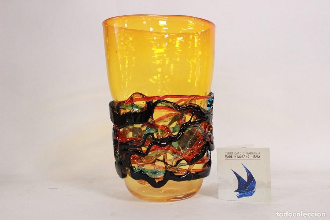 Artesan&iacute;a: Jarr&oacute;n original de Murano Italia, firmado por el artista Enrico Cammozzo
