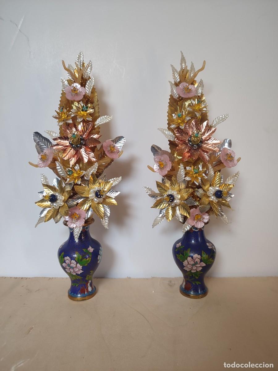 Artesan&iacute;a: Jarrones con flores de talco