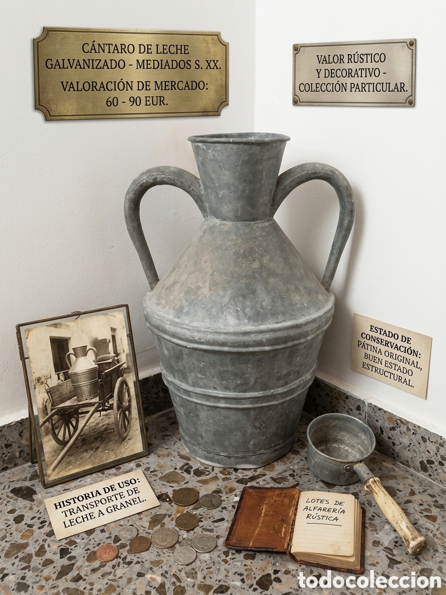 Artesan&iacute;a: Jarra de leche antigua