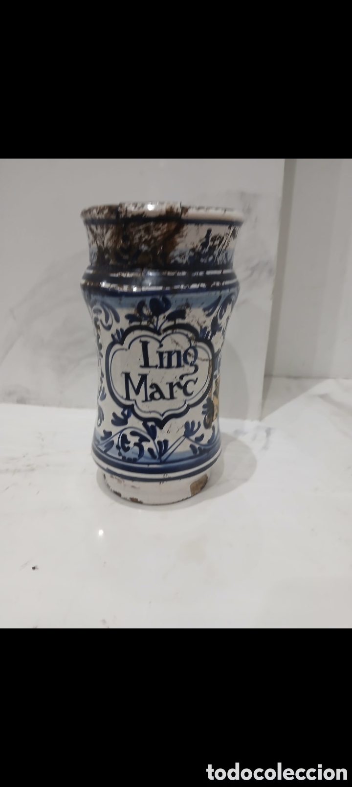 Artesan&iacute;a: Bote farmacia cer&aacute;mica vintage