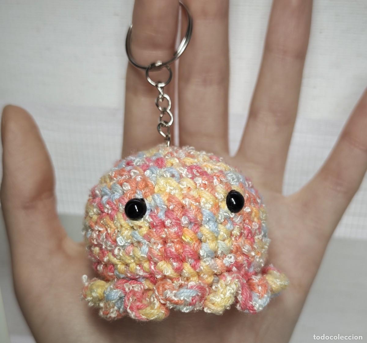 Artesan&iacute;a: Llavero Amigurumi Pulpo Crochet Multicolor