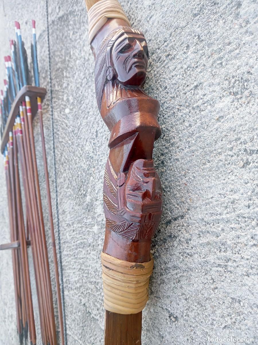 Artesan&iacute;a: BONITO JUEGO DE ARCO CON FLECHAS Y ESPOSITOR - Foto 4