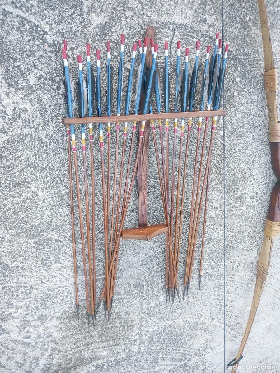 Artesan&iacute;a: BONITO JUEGO DE ARCO CON FLECHAS Y ESPOSITOR - Foto 15