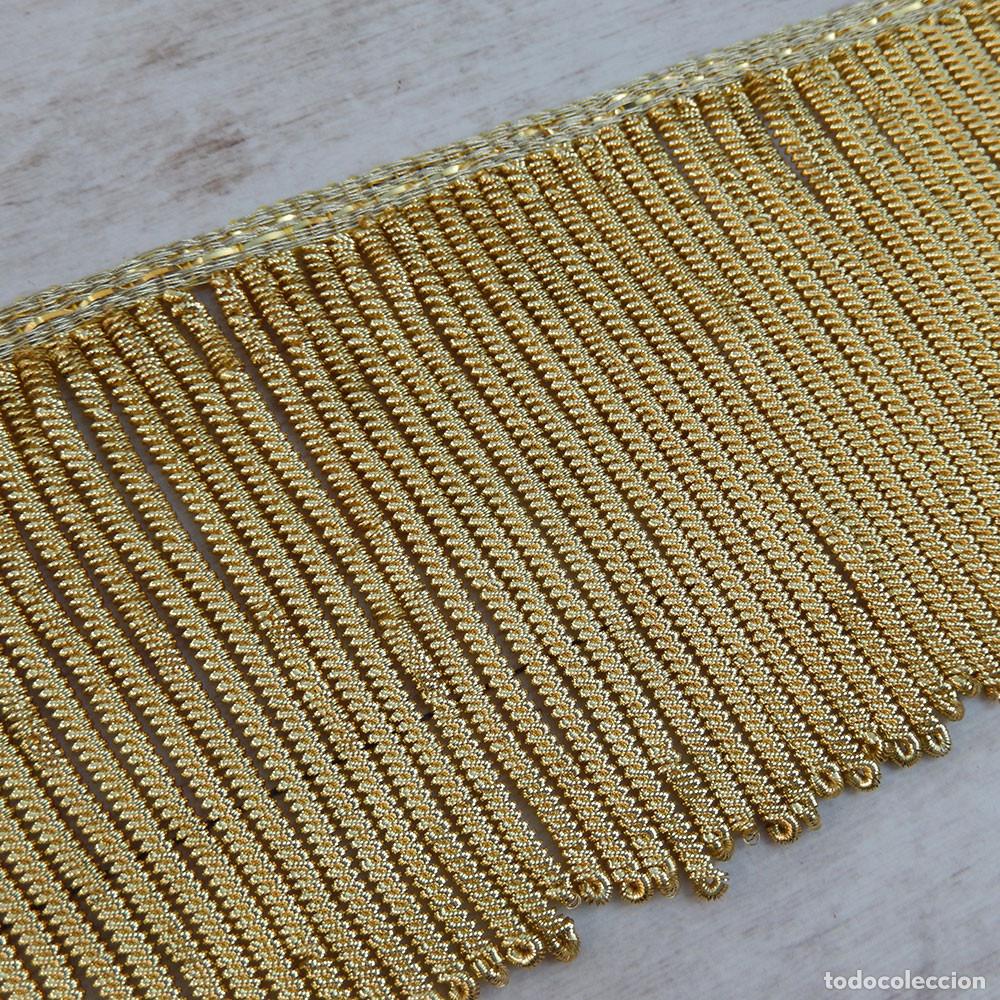 Kunsthandwerk: Fleco de canutillo de oro met&aacute;lico con grosor especial de 4mm - 3 CM