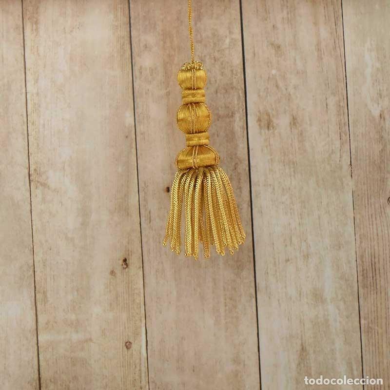 Artisanat: Borla de oro de 5 cm con fleco de canutillo de 5 cm