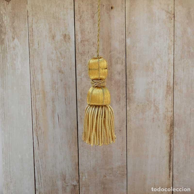 Artisanat: Borla de oro de 5 cm con fleco de canutillo de 5 cm