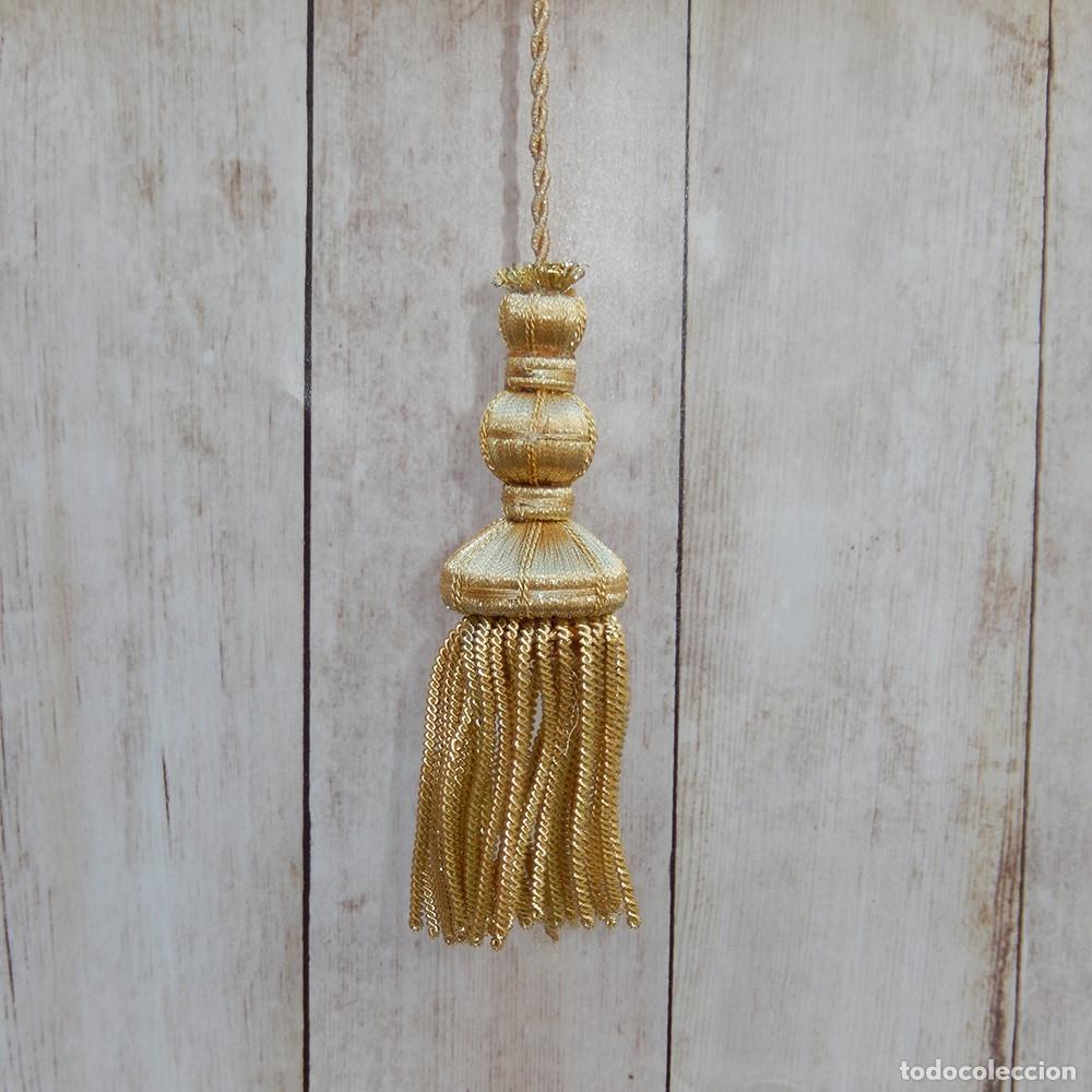 Artisanat: Borla de oro de 5 cm con fleco de canutillo 6 cm