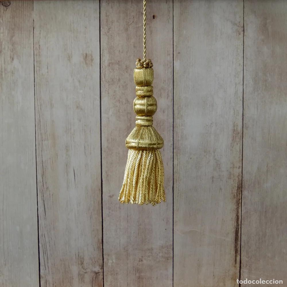 Artisanat: Borla de oro oscuro con fleco de canutillo de 13 cm