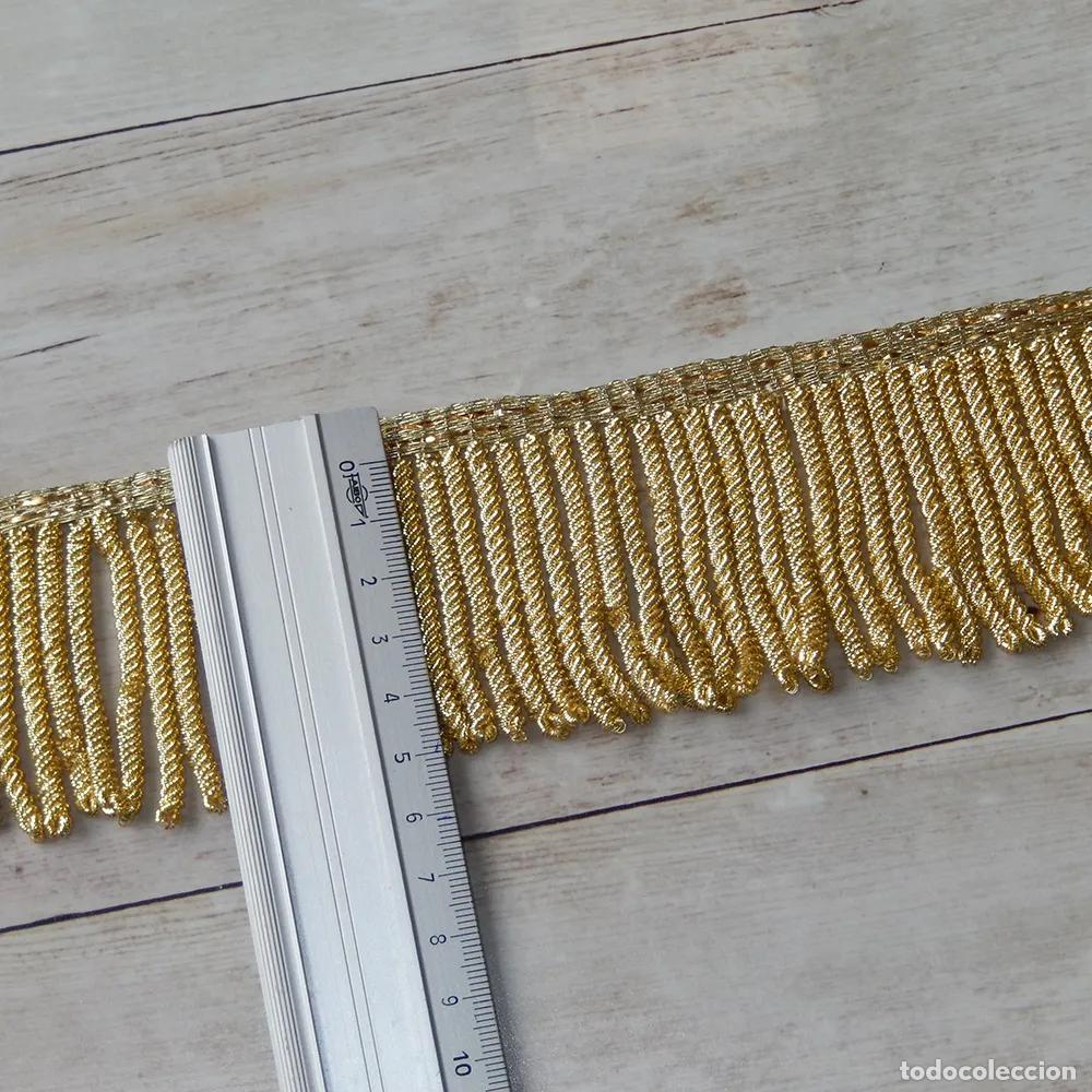 Artisanat: Fleco de canutillo de oro met&aacute;lico rizado con grosor de 5mm - 7 CM
