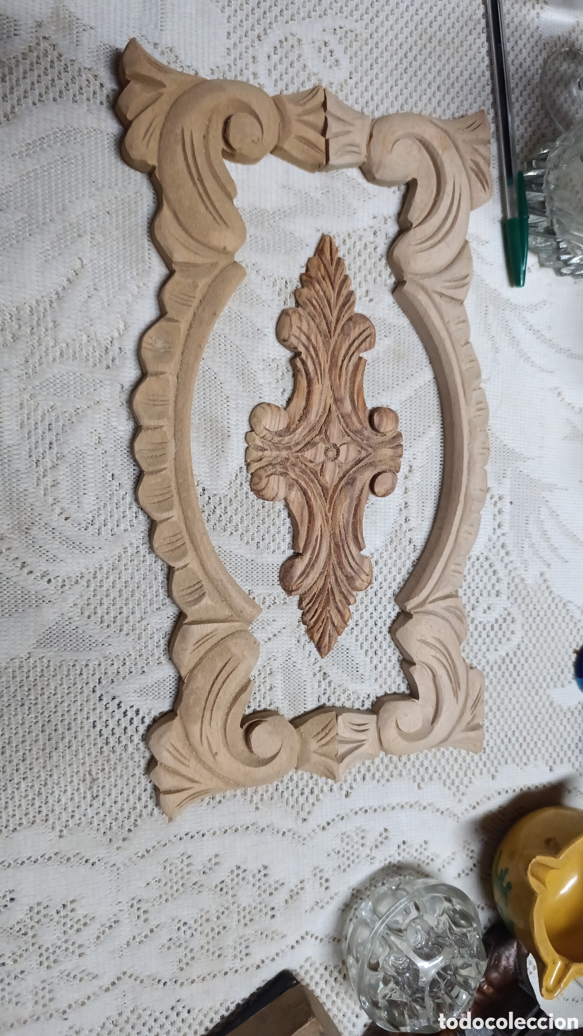 Artesan&iacute;a: Tallas de madera lote de 3 piezas.