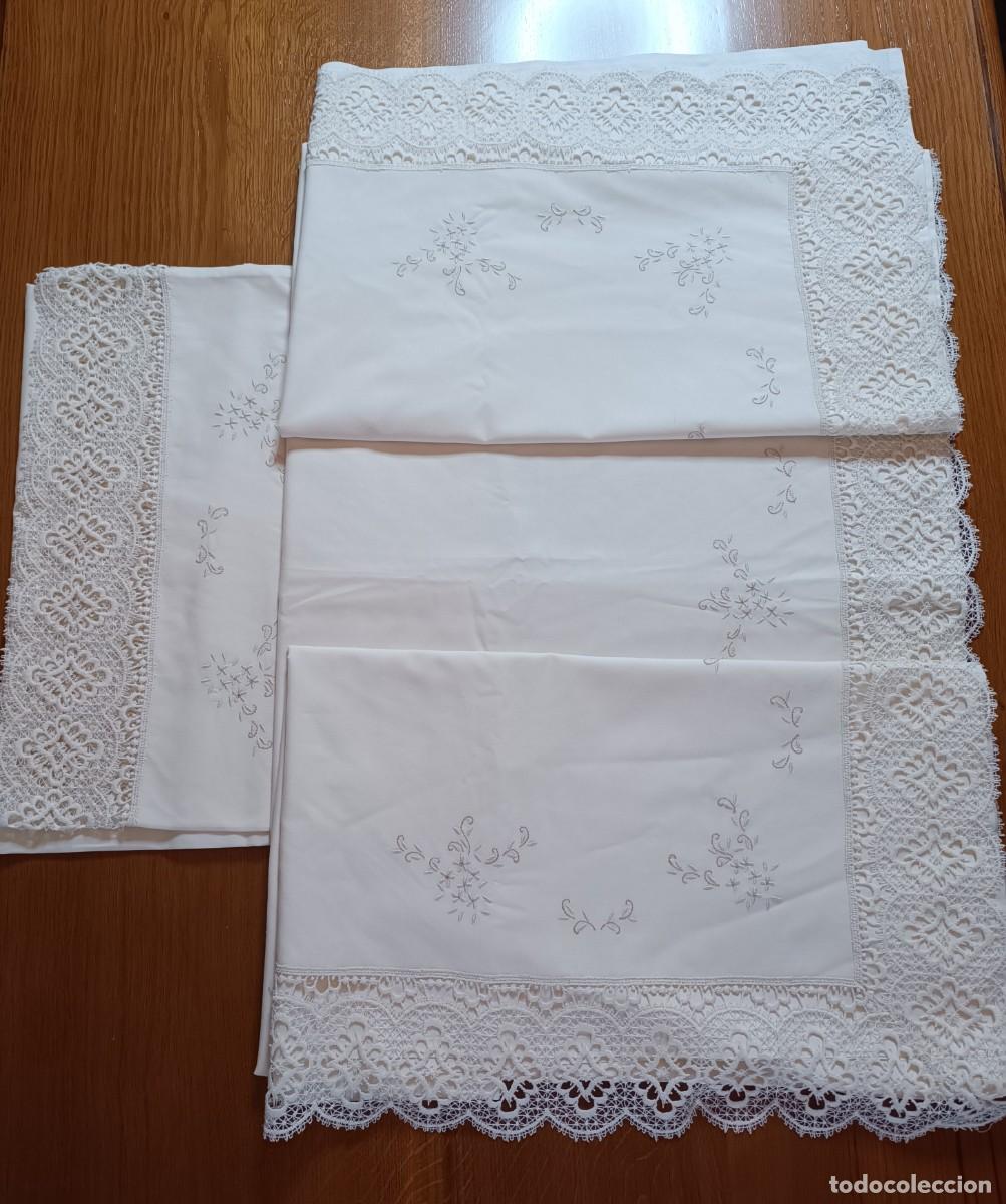 Artesan&iacute;a: Juego de sabanas antigua marfil nuevas. N&ordm;121