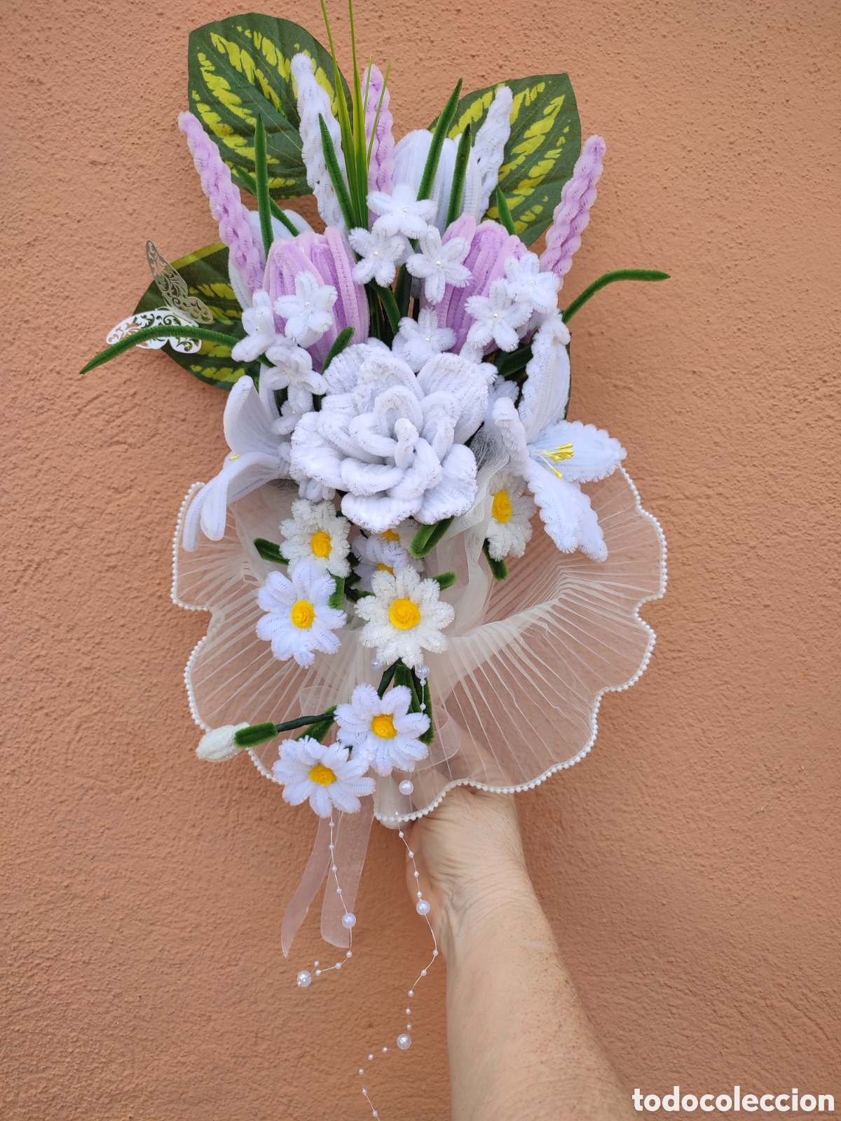 Artesan&iacute;a: Ramo de novia de limpiapipas - Foto 2