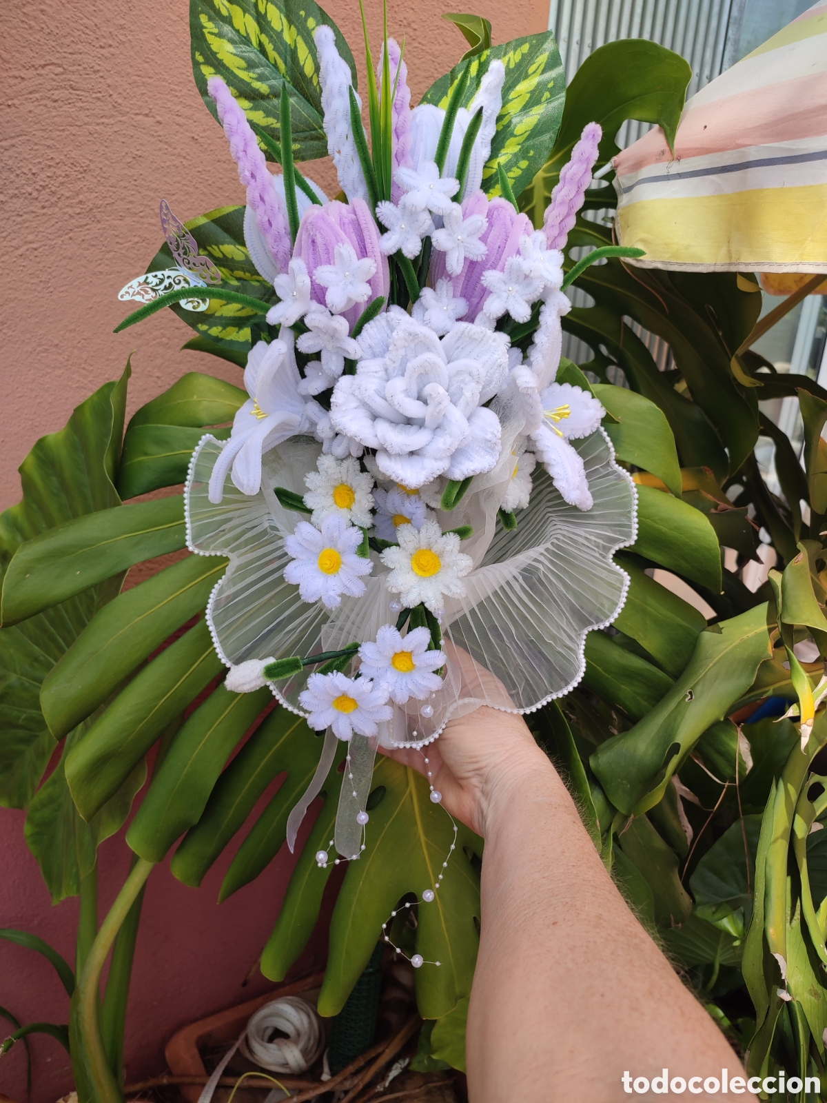 Artesan&iacute;a: Ramo de novia de limpiapipas - Foto 3