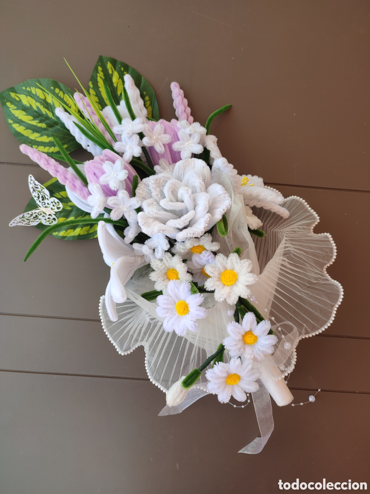 Artesan&iacute;a: Ramo de novia de limpiapipas - Foto 1
