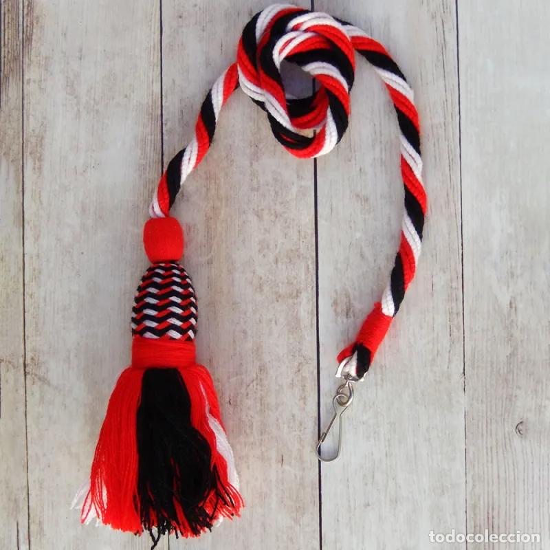 Artisanat: Borl&oacute;n de seda con cord&oacute;n multicolor fabricada a mano para bandas 70 cm