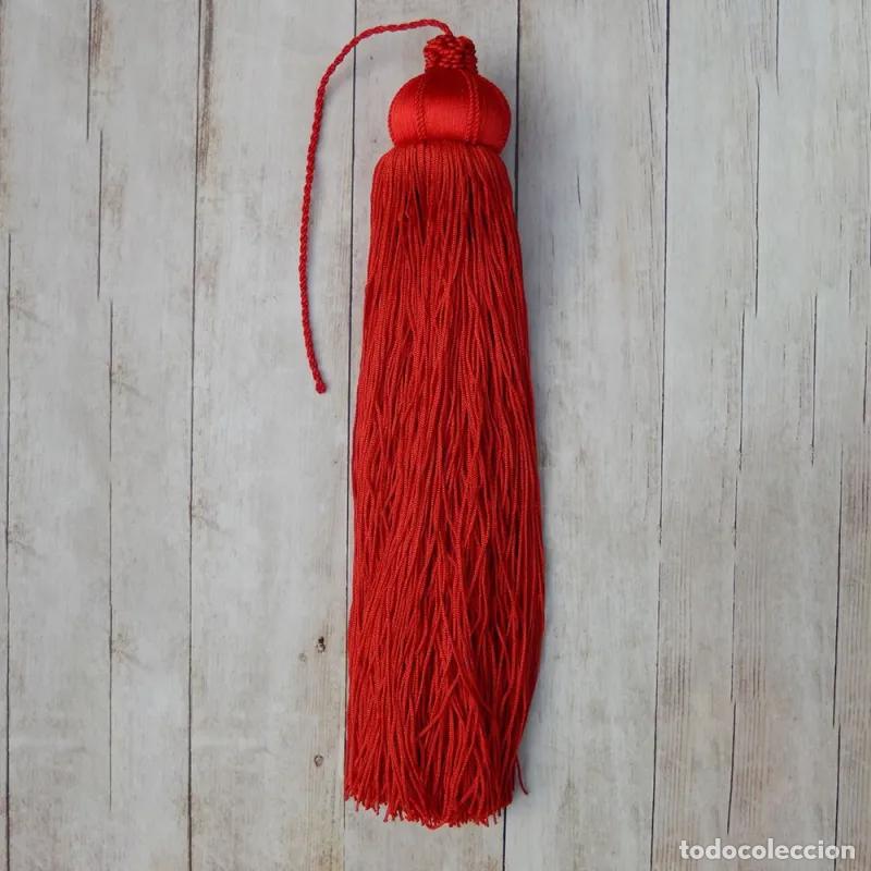 Handicraft: Borla de seda roja de 32 cm
