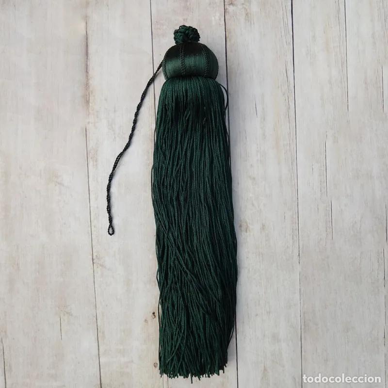 Handicraft: Borla de seda verde 32 cm