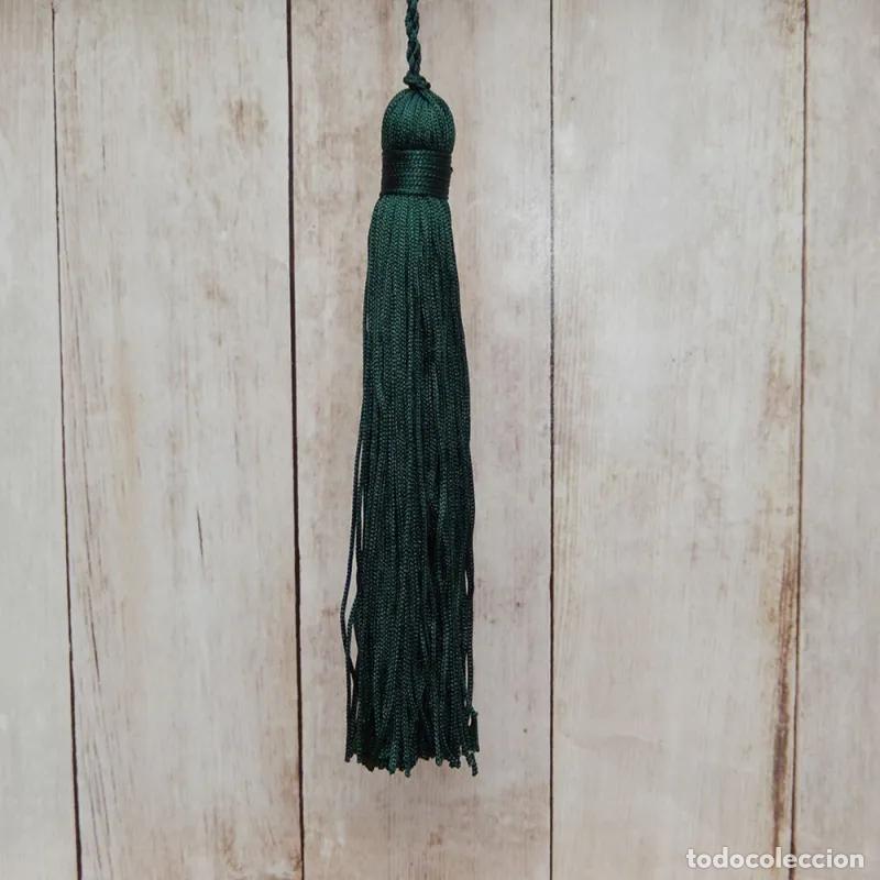 Handicraft: Borla de seda verde 15 cm