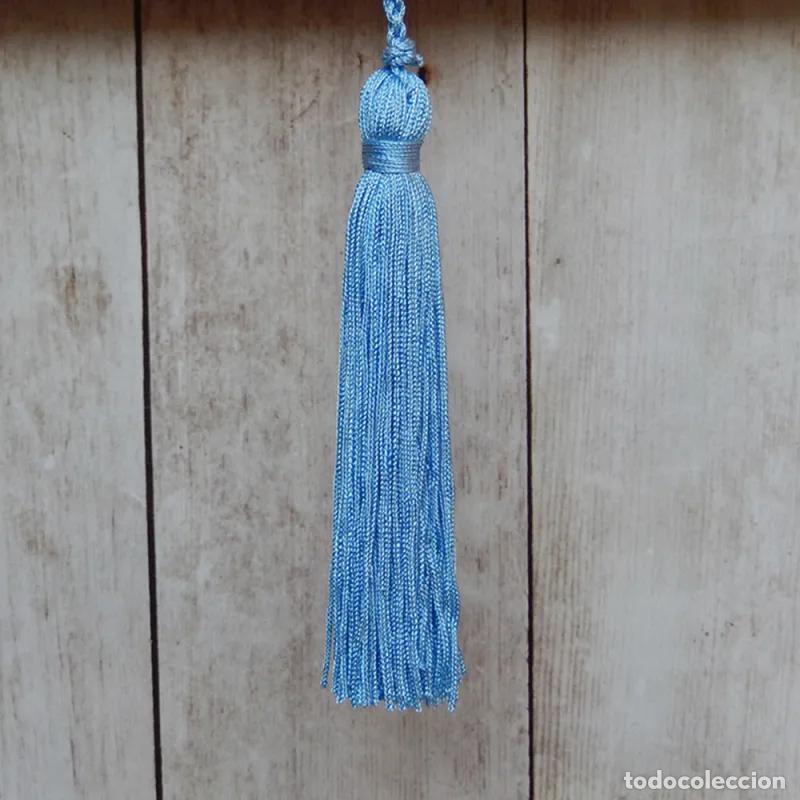 Handicraft: Borla de seda azul claro 10 cm