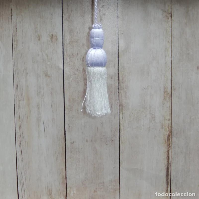 Handicraft: Borla de seda blanca 10 cm