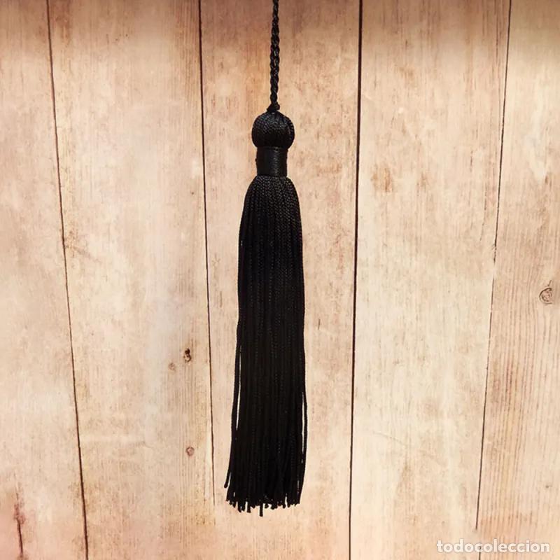 Handicraft: Borla de seda negra 15 cm