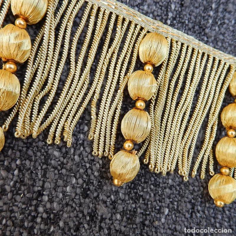 Artisanat: Fleco de bellota canutillo 7cm oro