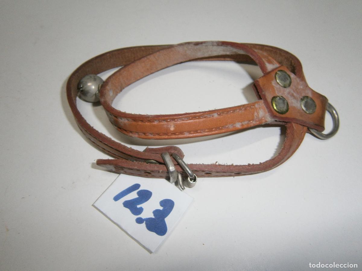 Artesan&iacute;a: ANTIGUO ARNES O COLLAR DE CUERO CON CASCABEL (PERROS, GATOS O ANIMALES SIMILARES) NUEVO SIN USAR