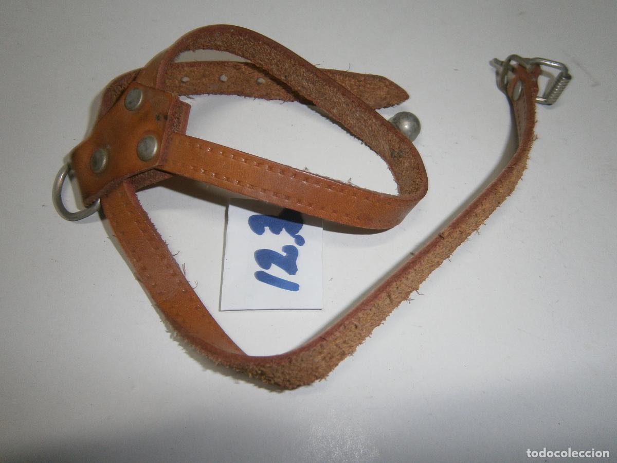 Artesan&iacute;a: ANTIGUO ARNES O COLLAR DE CUERO CON CASCABEL (PERROS, GATOS O ANIMALES SIMILARES) NUEVO SIN USAR