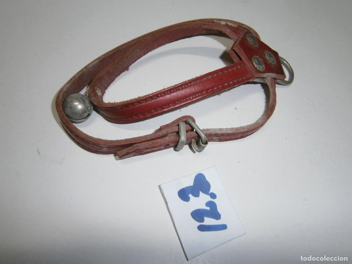 Artesan&iacute;a: ANTIGUO ARNES O COLLAR DE CUERO CON CASCABEL (PERROS, GATOS O ANIMALES SIMILARES) NUEVO SIN USAR