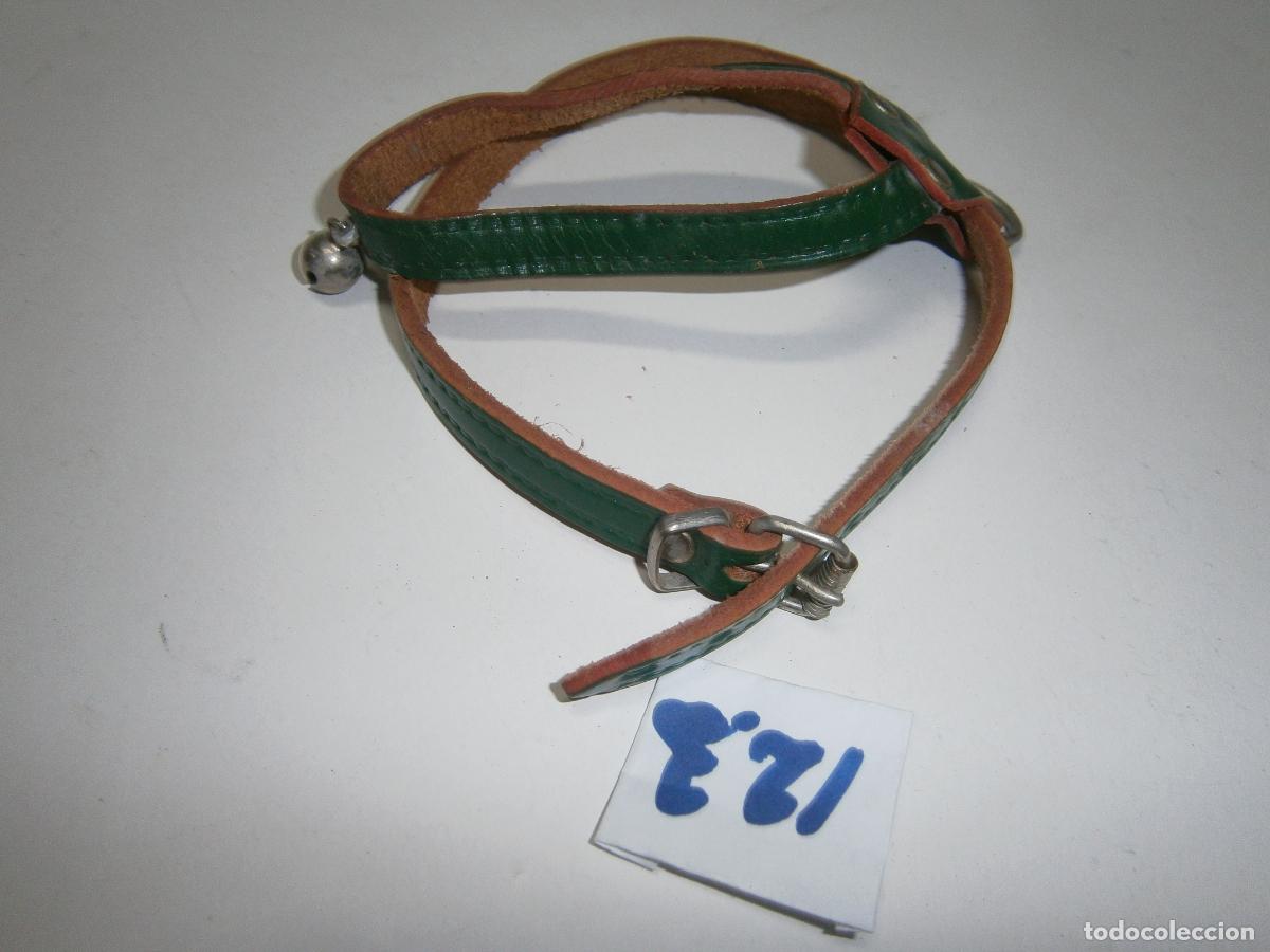 Artesan&iacute;a: ANTIGUO ARNES O COLLAR DE CUERO CON CASCABEL (PERROS, GATOS O ANIMALES SIMILARES) NUEVO SIN USAR