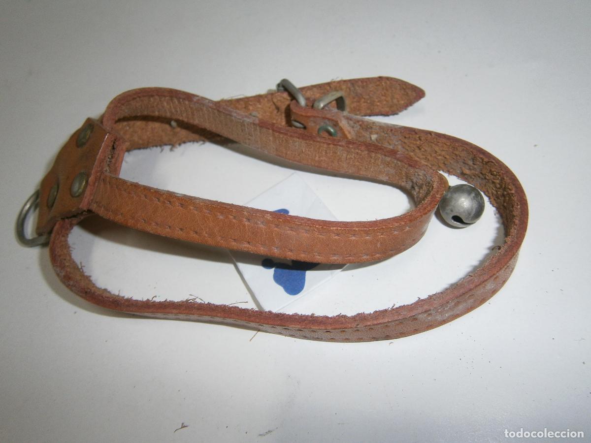Artesan&iacute;a: ANTIGUO ARNES O COLLAR DE CUERO CON CASCABEL (PERROS, GATOS O ANIMALES SIMILARES) NUEVO SIN USAR