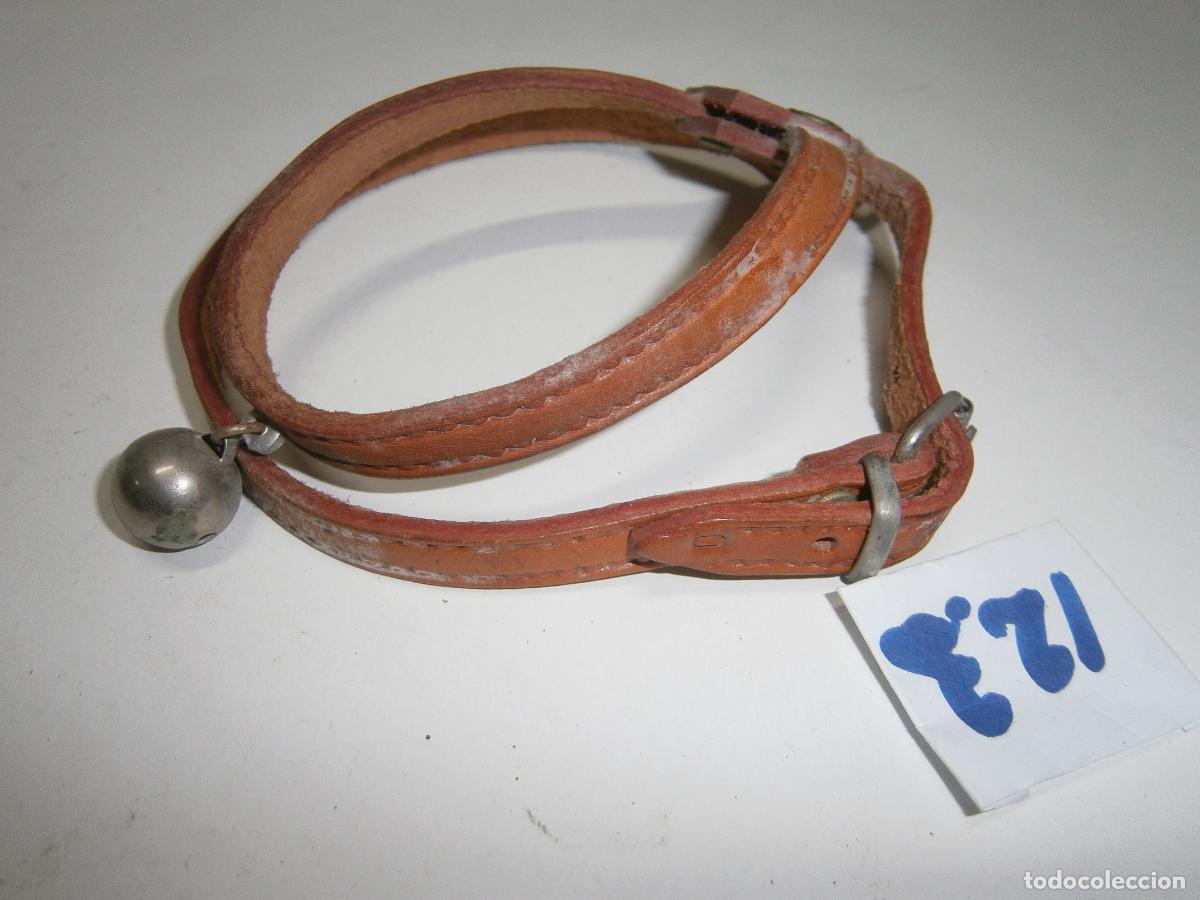 Artesan&iacute;a: ANTIGUO ARNES O COLLAR DE CUERO CON CASCABEL (PERROS, GATOS O ANIMALES SIMILARES) NUEVO SIN USAR