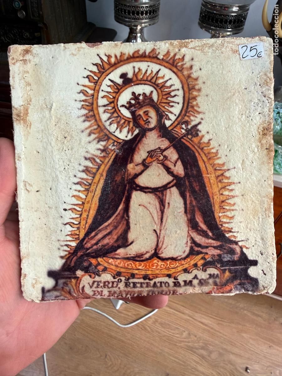 Artesan&iacute;a: AZULEJO RELIGIOSO - MEDIDA 14X14 CM - REPRODUCCION