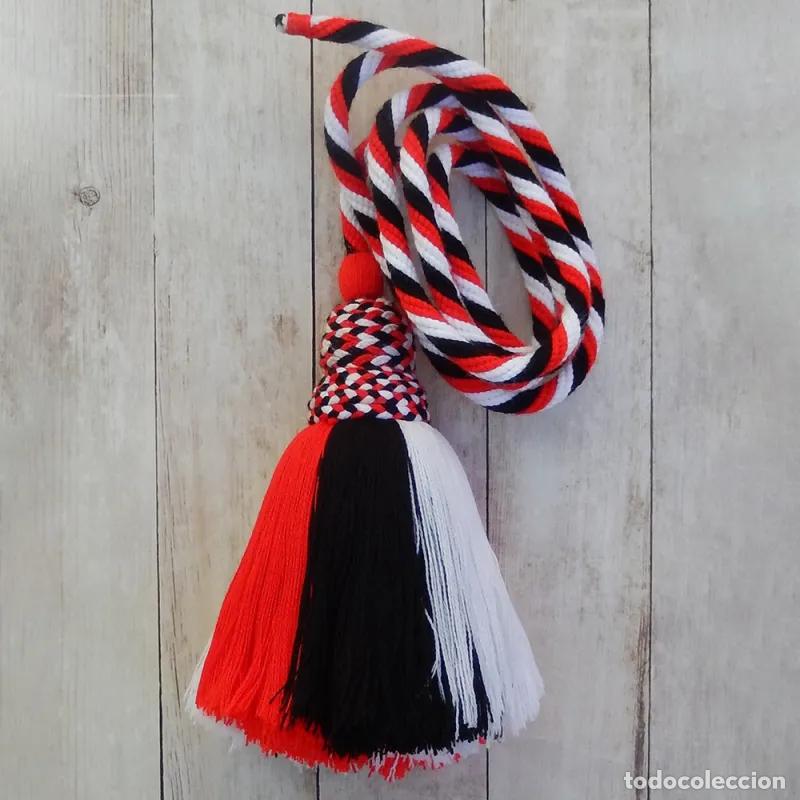 Artesan&iacute;a: Borl&oacute;n de seda con cord&oacute;n multicolor fabricada a mano para bandas 180 cm