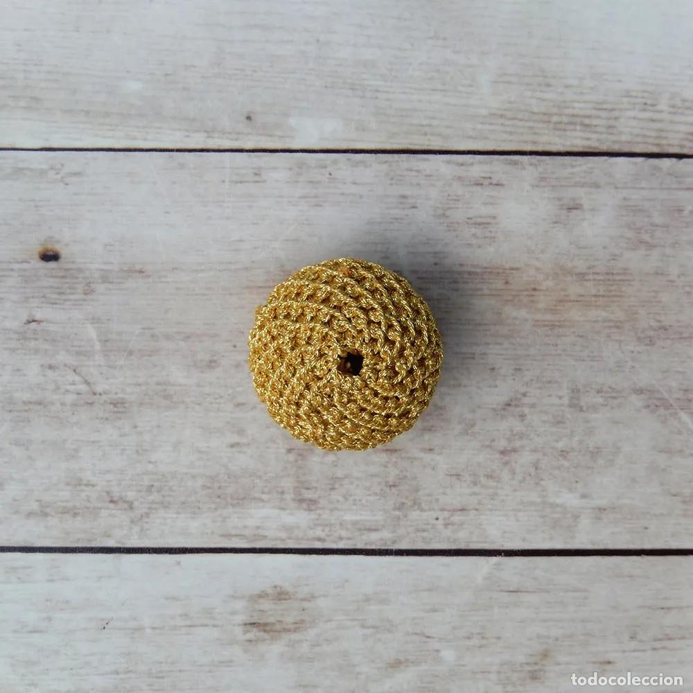Artesan&iacute;a: Bellota Decorativa de Hilo de Oro Fino con Red