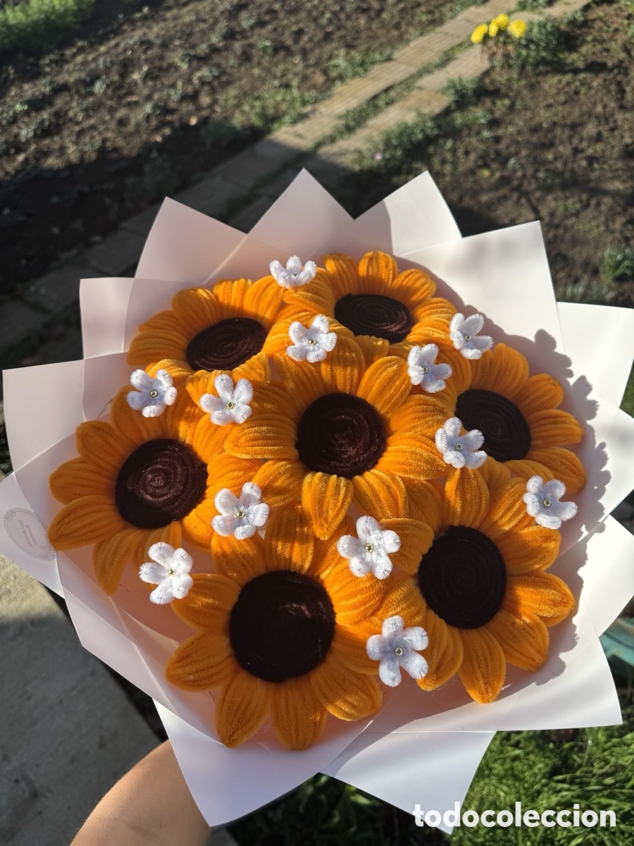 Artesan&iacute;a: Ramo de girasoles con limpiapipas