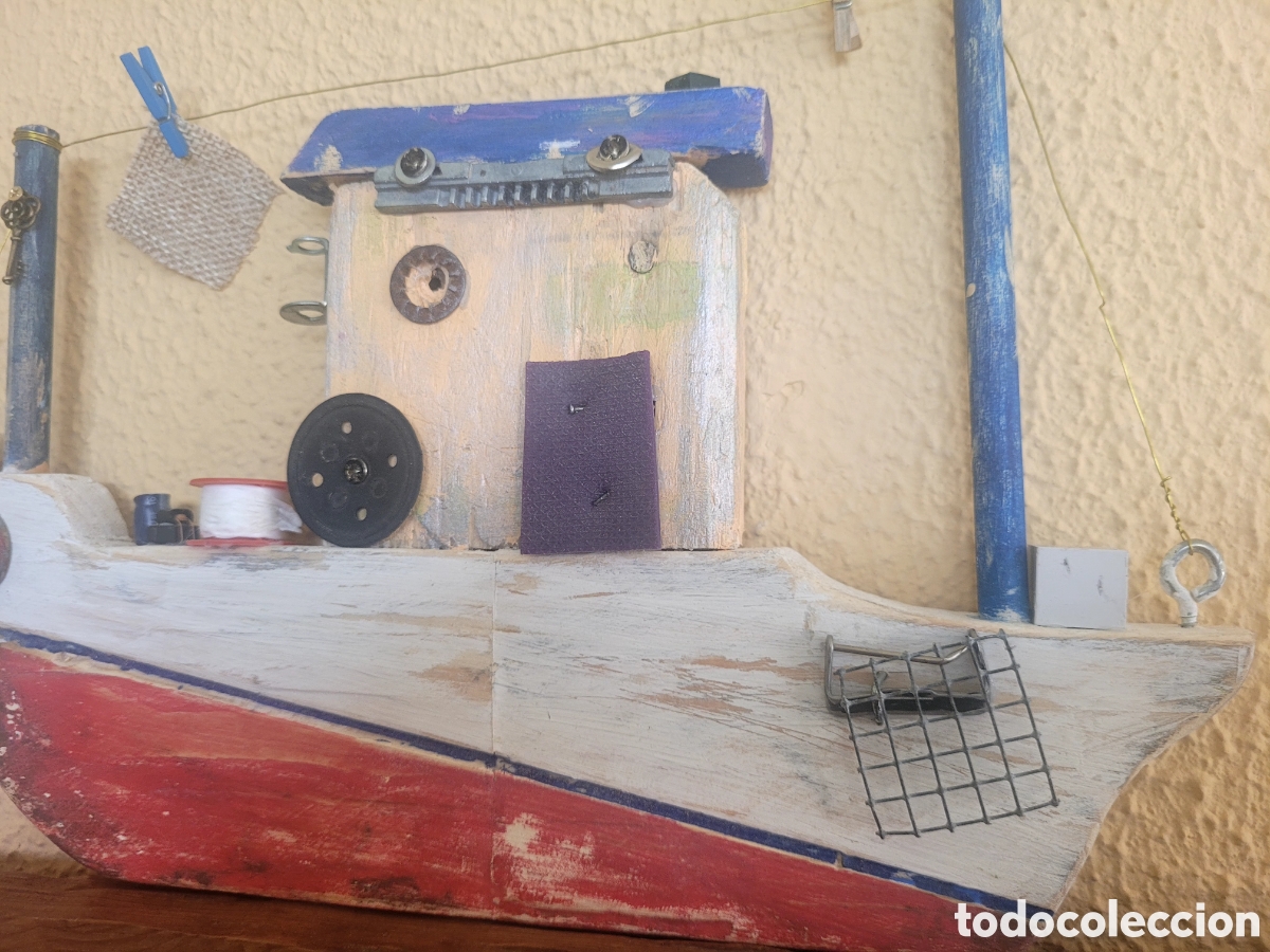 Artesan&iacute;a: Barco de madera rustico - Foto 3