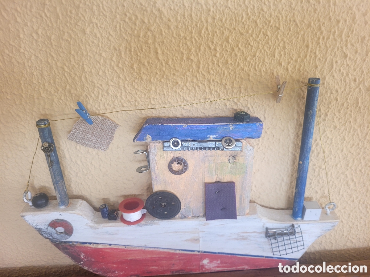 Artesan&iacute;a: Barco de madera rustico - Foto 4