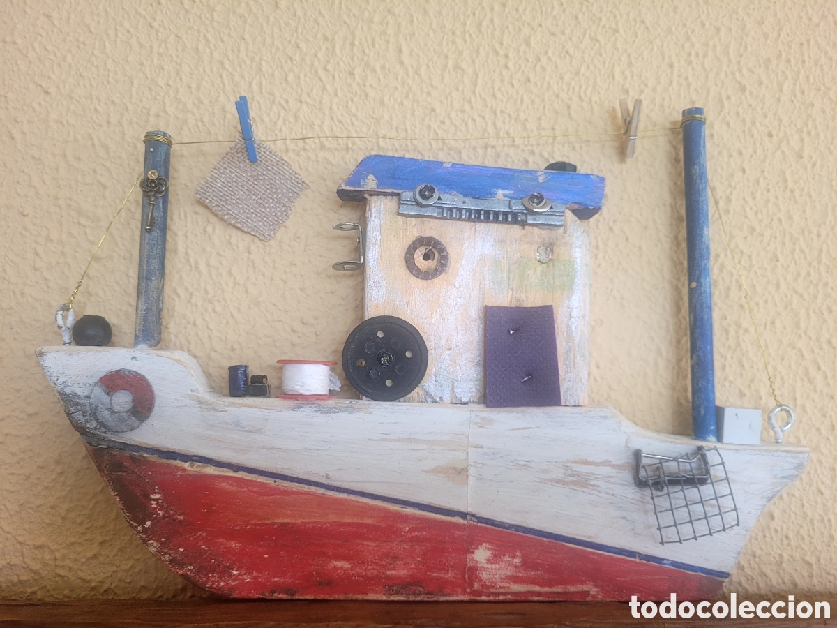 Artesan&iacute;a: Barco de madera rustico - Foto 5