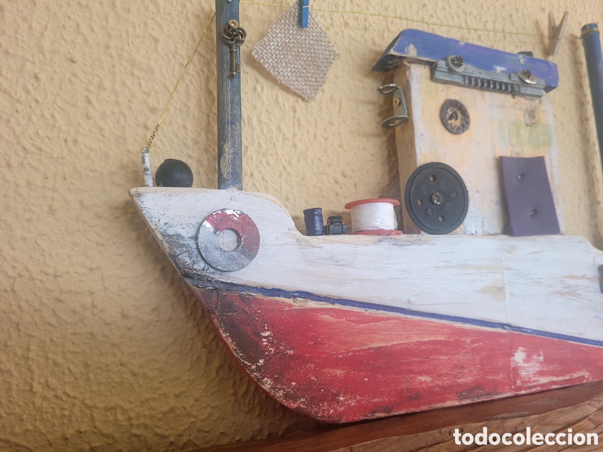 Artesan&iacute;a: Barco de madera rustico - Foto 6