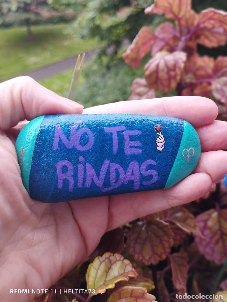 Artesan&iacute;a: Piedra &rdquo;No te rindas&rdquo;, piedra natural pintada a mano