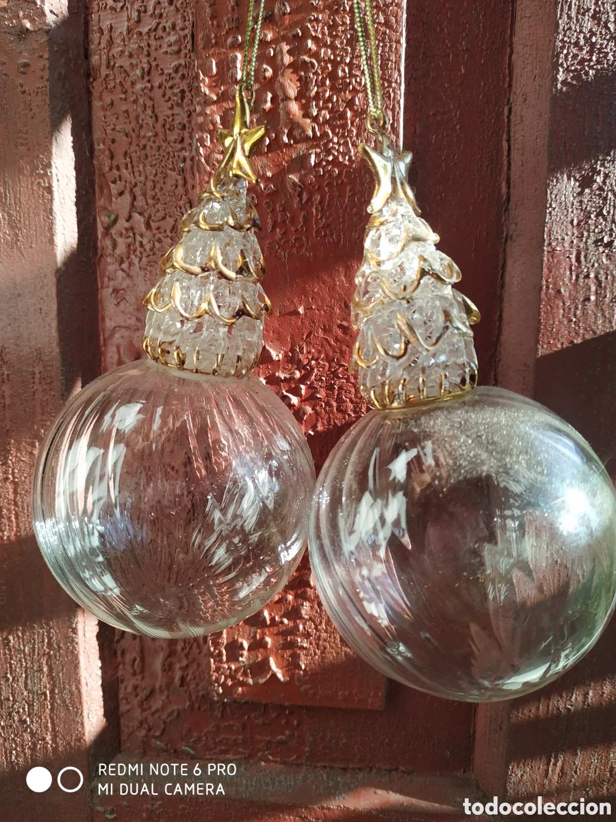 Artesan&iacute;a: 2 bolas navide&ntilde;as artesan&iacute;a en cristal