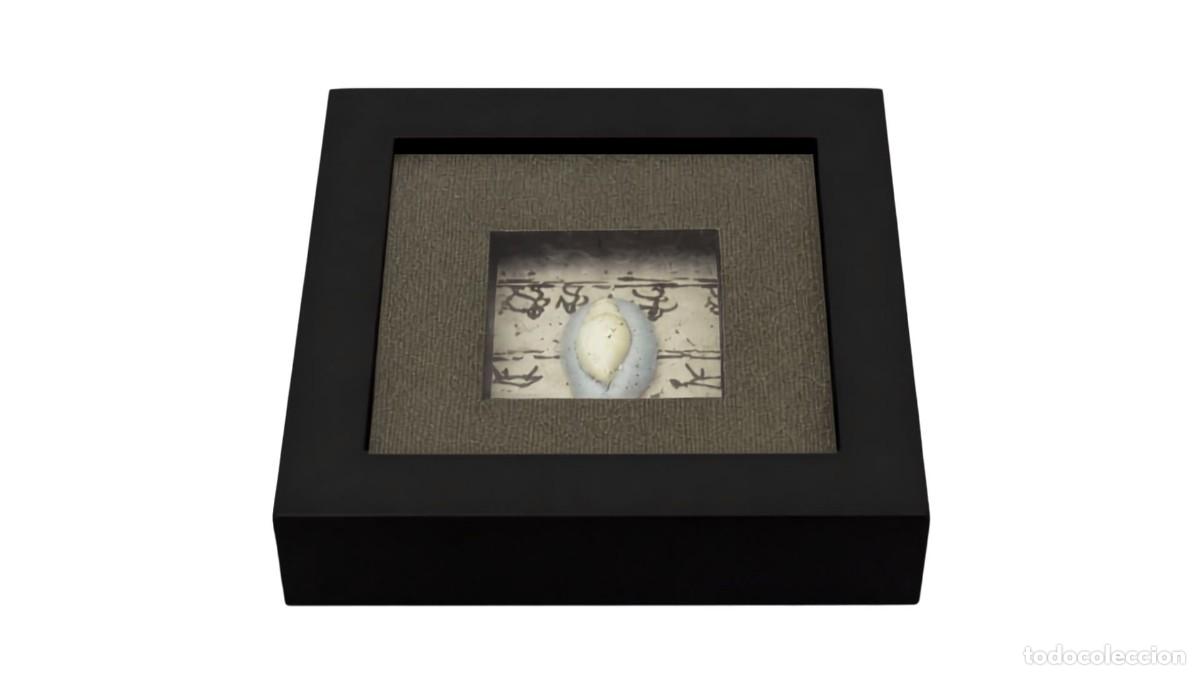 Artesan&iacute;a: Cuadro Decorativo Shadow Box Chino &ndash; Concha Budista sobre Caligraf&iacute;a