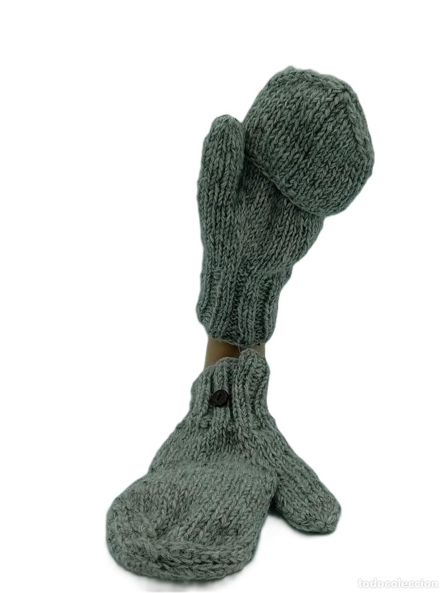 Artesan&iacute;a: Hand-Knit 2-in-1 Mitten Gloves - Cozy Heather Gray Wool