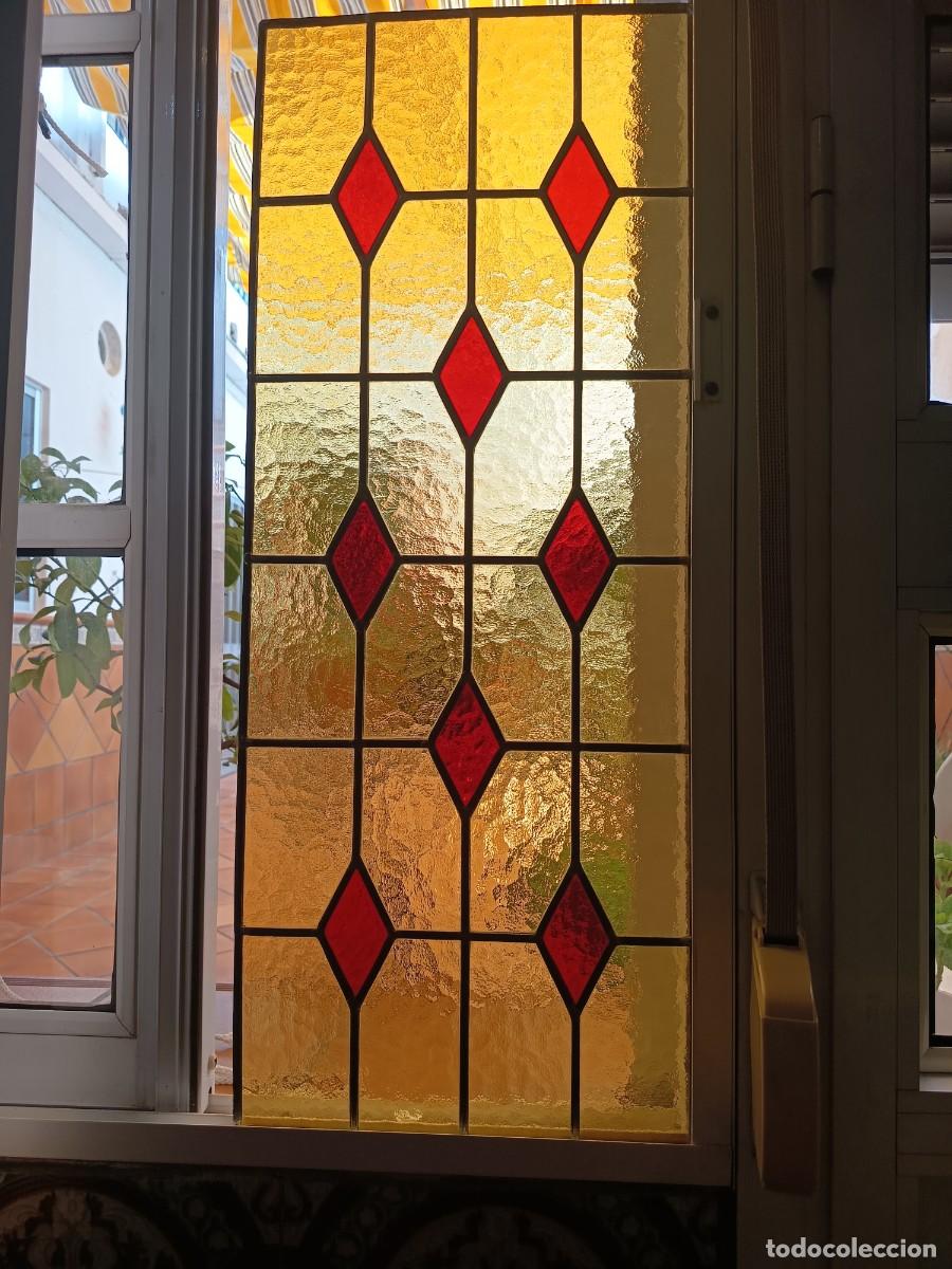 Artesan&iacute;a: Vidrieras. Vidrio catedral. Rojo Wissmach &aacute;mbar oscuro