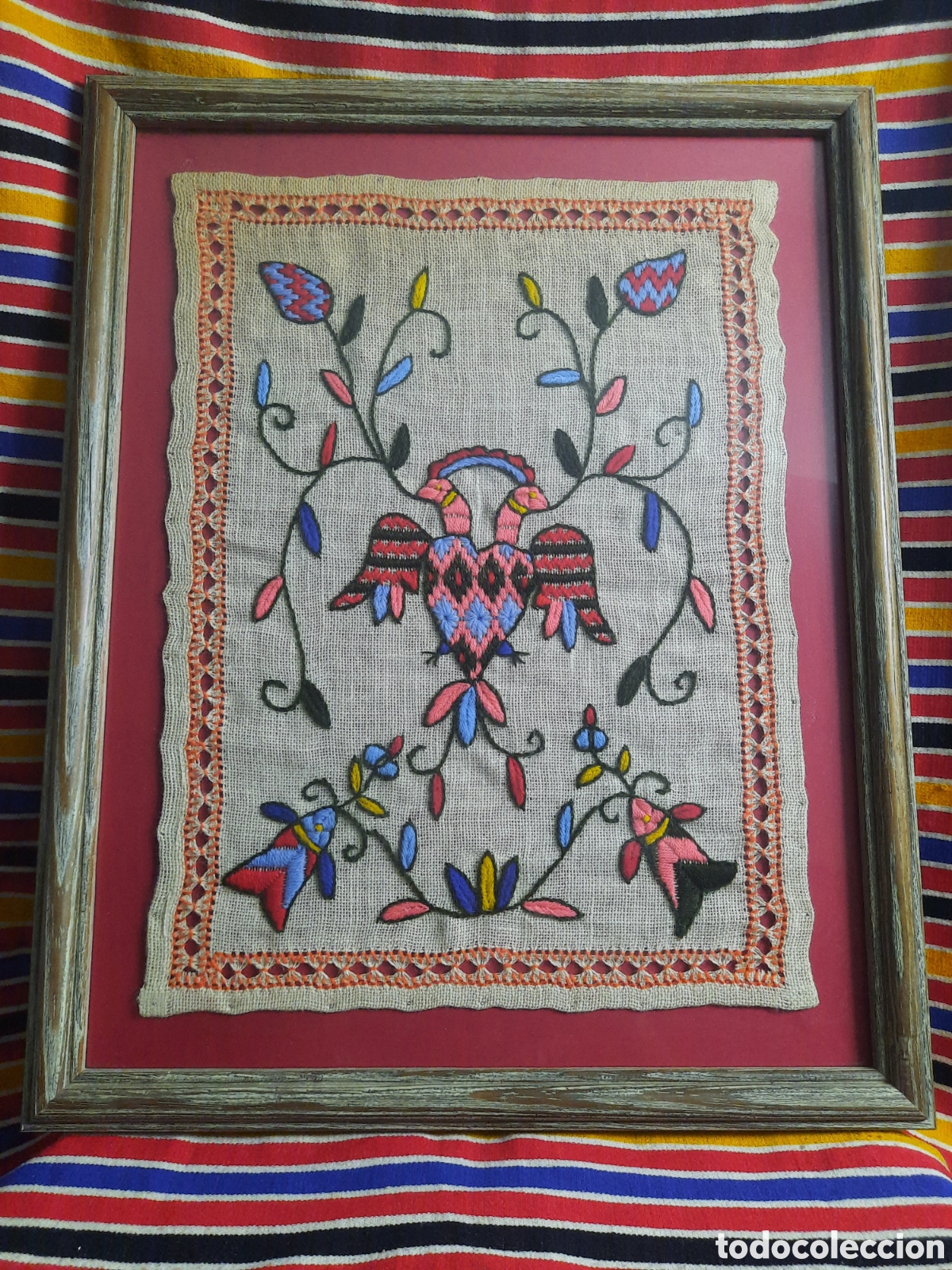 Artesan&iacute;a: TELA BORDADA &Aacute;GUILA BICEFALA - ARTE SERRANO.