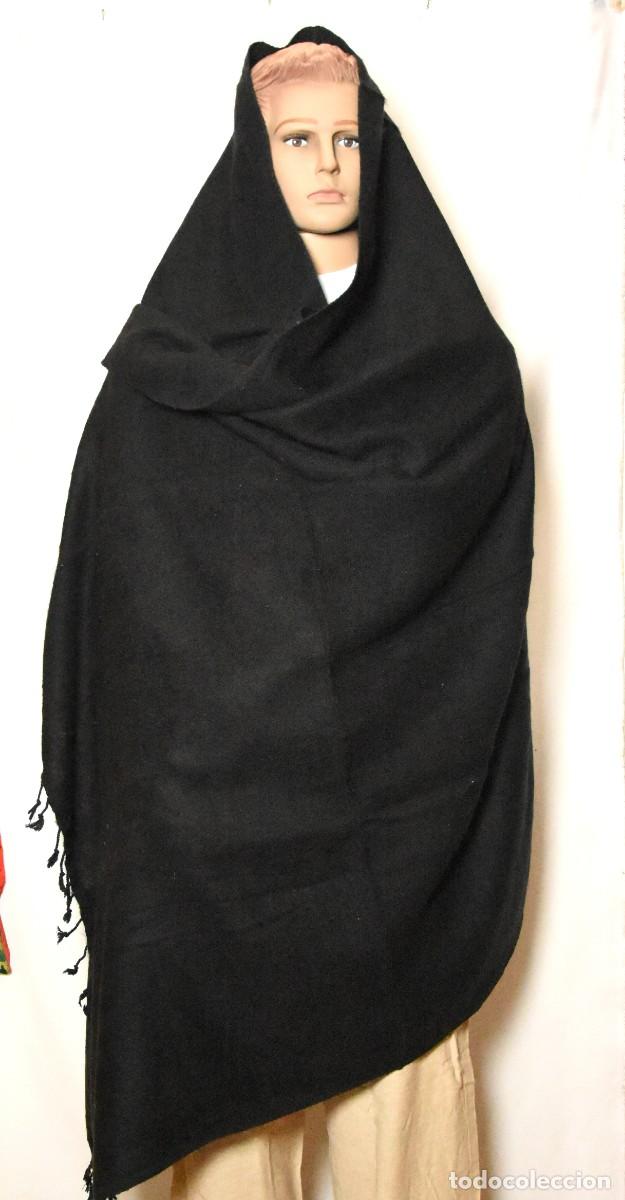 Artesan&iacute;a: Manta de Lana de Yak Hecha a Mano Color Negro | Handmade Black Yak Wool Blanket - New