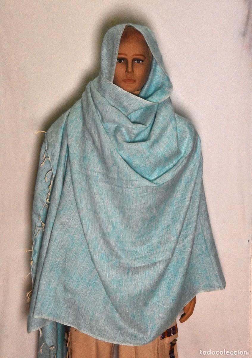 Artesan&iacute;a: Manta de Lana de Yak Hecha a Mano Azul Claro | Handmade Light Blue Yak Wool Blanket - New
