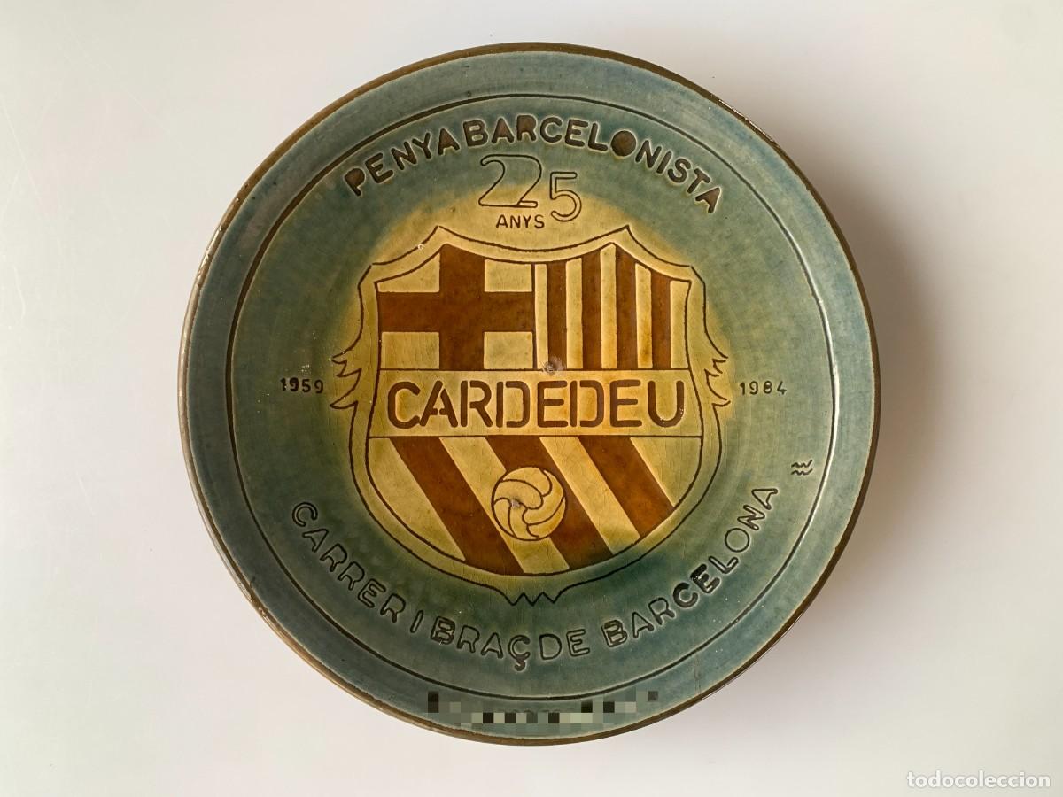 Artesan&iacute;a: Plato Conmemorativo 25 Anys Penya Barcelonista Cardedeu 1984 Bar&ccedil;a FCB Vintage 80s